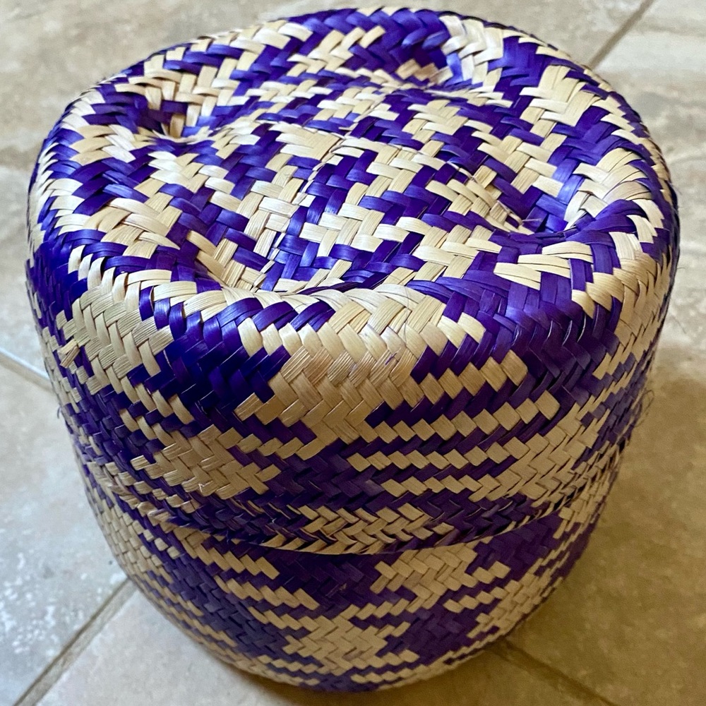🆕 Handmade Lidded Palm Leaf Basket